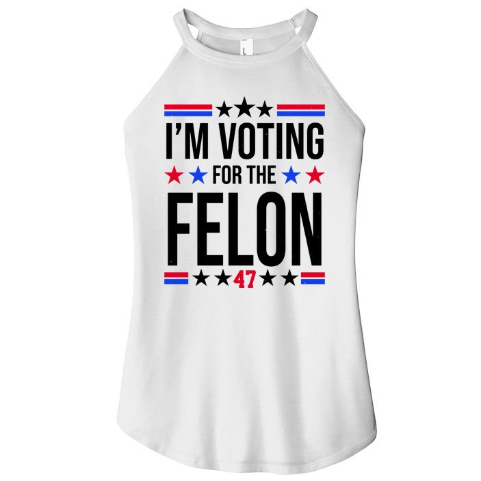 Im Voting For The Convicted Felon 47 Pro Trump Women's Perfect Tri Rocker Tank