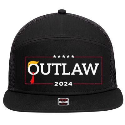 IM Voting For The Outlaw Trump Felon 7 Panel Mesh Trucker Snapback Hat