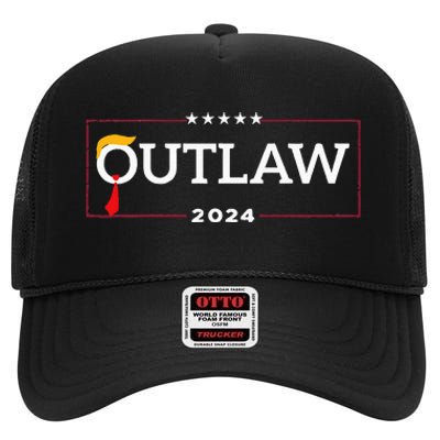 IM Voting For The Outlaw Trump Felon High Crown Mesh Back Trucker Hat