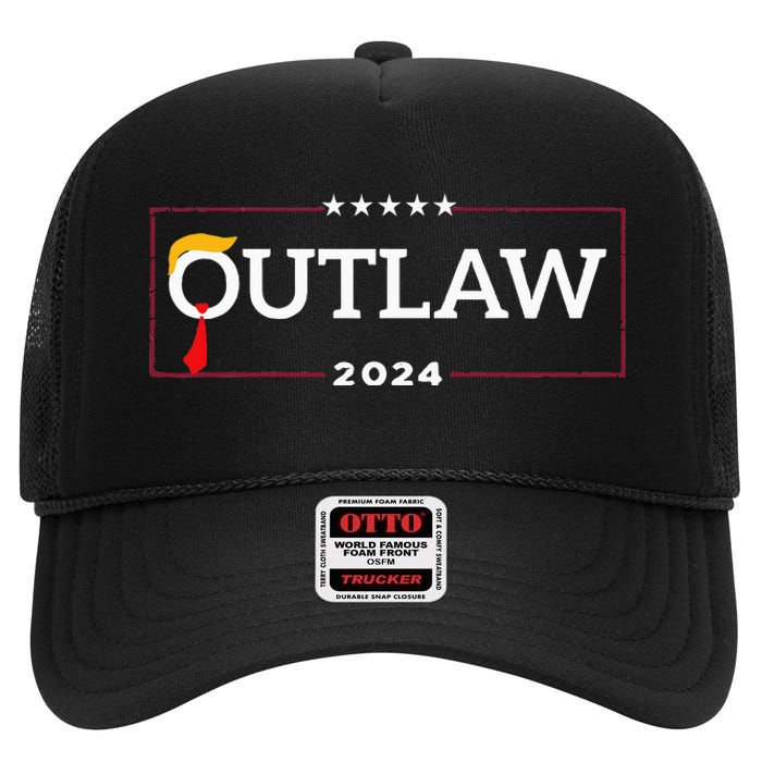 IM Voting For The Outlaw Trump Felon High Crown Mesh Back Trucker Hat