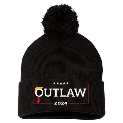 IM Voting For The Outlaw Trump Felon Pom Pom 12in Knit Beanie