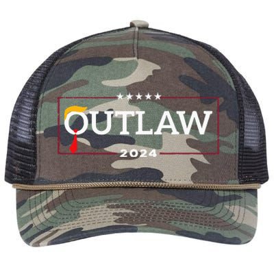 IM Voting For The Outlaw Trump Felon Retro Rope Trucker Hat Cap