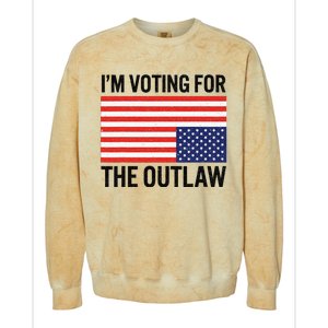 IM Voting For The Outlaw Colorblast Crewneck Sweatshirt