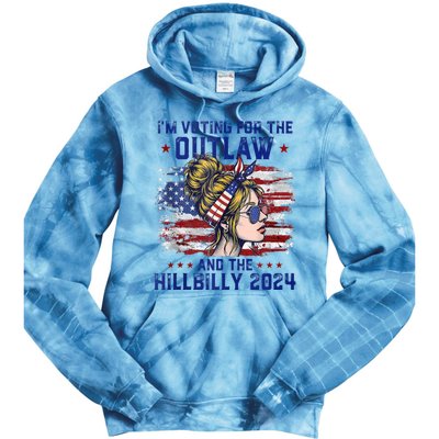 IM Voting For The Outlaw And The Hillbilly 2024 Us Flag Tie Dye Hoodie