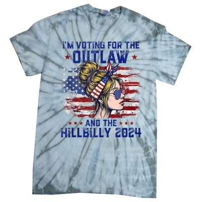 IM Voting For The Outlaw And The Hillbilly 2024 Us Flag Tie-Dye T-Shirt