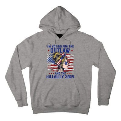 IM Voting For The Outlaw And The Hillbilly 2024 Us Flag Tall Hoodie