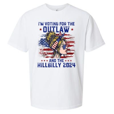 IM Voting For The Outlaw And The Hillbilly 2024 Us Flag Sueded Cloud Jersey T-Shirt