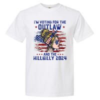 IM Voting For The Outlaw And The Hillbilly 2024 Us Flag Garment-Dyed Heavyweight T-Shirt