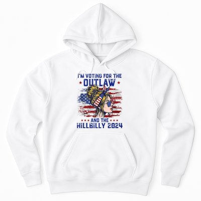 IM Voting For The Outlaw And The Hillbilly 2024 Us Flag Hoodie