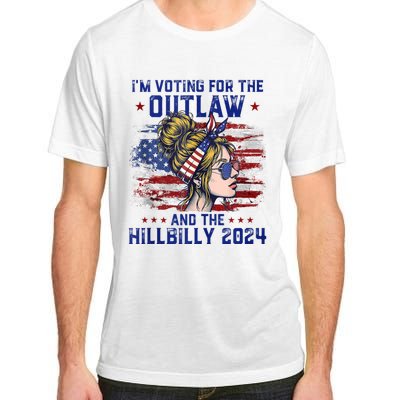 IM Voting For The Outlaw And The Hillbilly 2024 Us Flag Adult ChromaSoft Performance T-Shirt