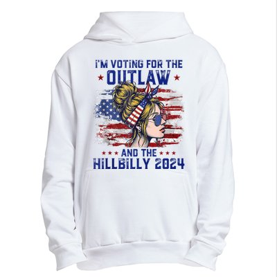 IM Voting For The Outlaw And The Hillbilly 2024 Us Flag Urban Pullover Hoodie