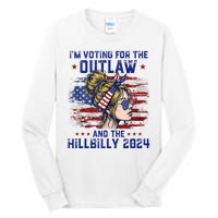 IM Voting For The Outlaw And The Hillbilly 2024 Us Flag Tall Long Sleeve T-Shirt