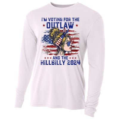 IM Voting For The Outlaw And The Hillbilly 2024 Us Flag Cooling Performance Long Sleeve Crew