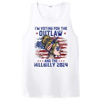 IM Voting For The Outlaw And The Hillbilly 2024 Us Flag PosiCharge Competitor Tank