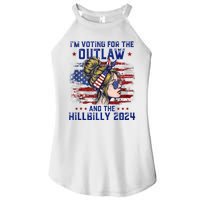 IM Voting For The Outlaw And The Hillbilly 2024 Us Flag Women’s Perfect Tri Rocker Tank