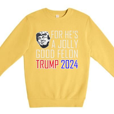 IM Voting For The Convicted Felon Funny Pro Trump 2024 Premium Crewneck Sweatshirt