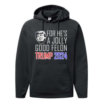 IM Voting For The Convicted Felon Funny Pro Trump 2024 Performance Fleece Hoodie