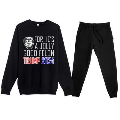 IM Voting For The Convicted Felon Funny Pro Trump 2024 Premium Crewneck Sweatsuit Set