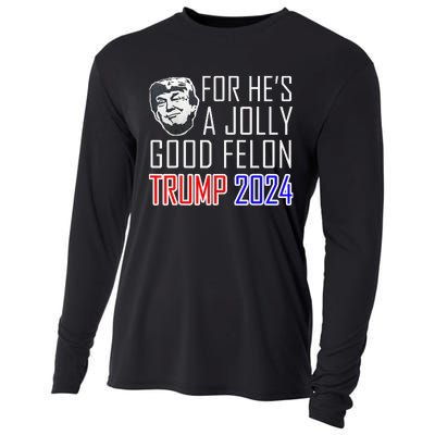 IM Voting For The Convicted Felon Funny Pro Trump 2024 Cooling Performance Long Sleeve Crew