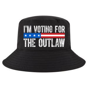 IM Voting For The Outlaw Wanted For President Trump 2024 Cool Comfort Performance Bucket Hat