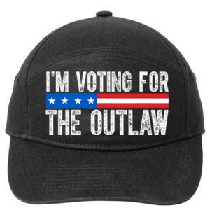 IM Voting For The Outlaw Wanted For President Trump 2024 7-Panel Snapback Hat