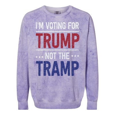 IM Voting For Trump Not The Tramp Colorblast Crewneck Sweatshirt