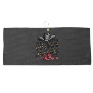 IM Voting For The Outlaw And The Hillbilly 2024 Retro Gift Large Microfiber Waffle Golf Towel