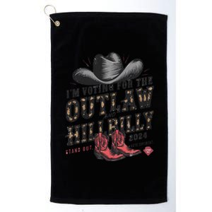 IM Voting For The Outlaw And The Hillbilly 2024 Retro Gift Platinum Collection Golf Towel