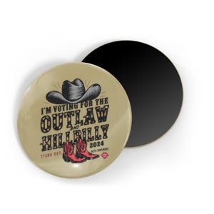 IM Voting For The Outlaw And The Hillbilly 2024 Retro Gift Magnet