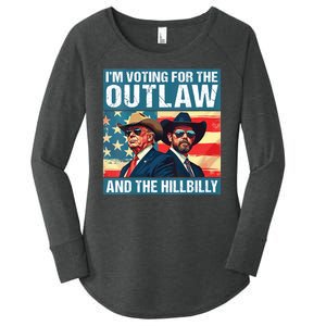 Im Voting For The Outlaw And The Hillbilly Trump Vance 2024 Women's Perfect Tri Tunic Long Sleeve Shirt