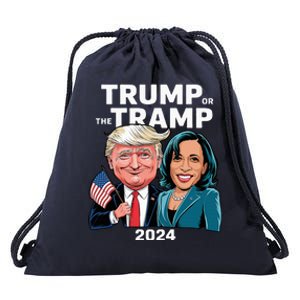 IM Voting For Trump Not The Tramp Trump Vance 2024 Drawstring Bag