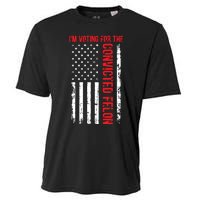 Im Voting For The Convicted Felon 2024 Usa Flag Cooling Performance Crew T-Shirt