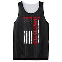 Im Voting For The Convicted Felon 2024 Usa Flag Mesh Reversible Basketball Jersey Tank