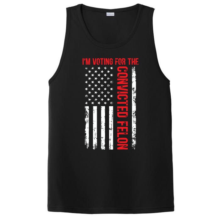 Im Voting For The Convicted Felon 2024 Usa Flag PosiCharge Competitor Tank