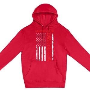 Im Voting For The Convicted Felon 2024 Usa Flag Premium Pullover Hoodie