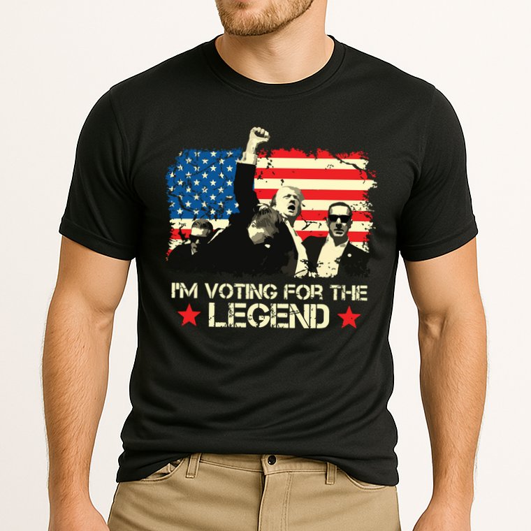 Im Voting For The Legend Trump American Flag Pennsylvania Cooling Performance Crew T-Shirt