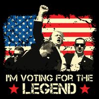 Im Voting For The Legend Trump American Flag Pennsylvania Cooling Performance Crew T-Shirt