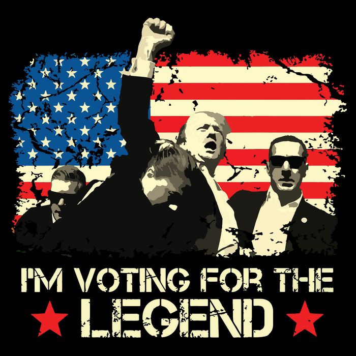 Im Voting For The Legend Trump American Flag Pennsylvania Cooling Performance Crew T-Shirt