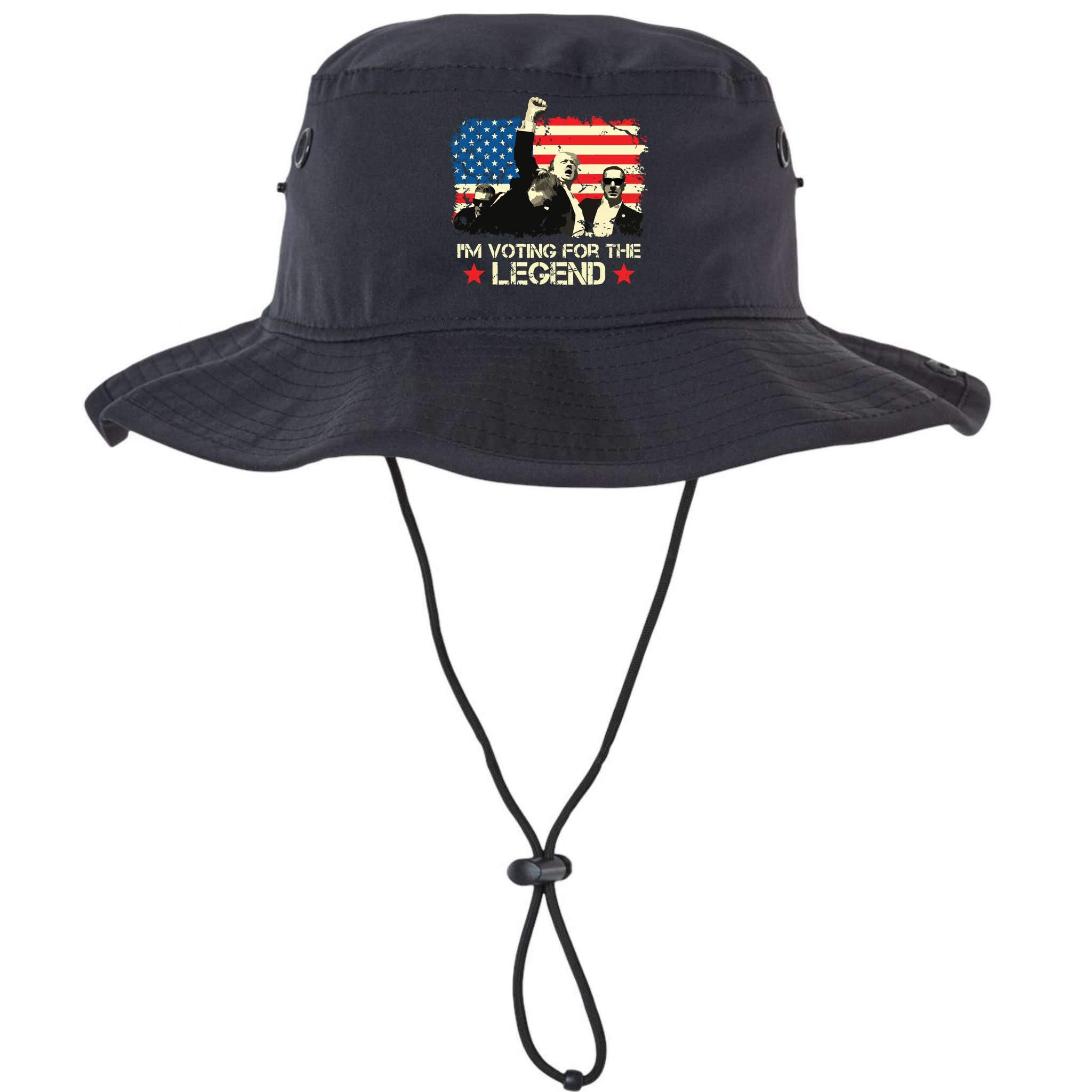 Im Voting For The Legend Trump American Flag Pennsylvania Bucket Hat