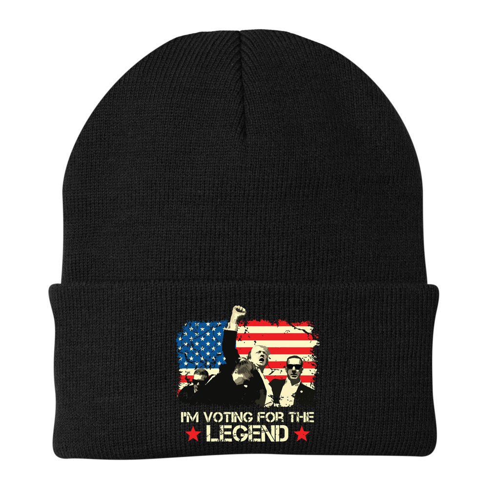 Im Voting For The Legend Trump American Flag Pennsylvania Beanie