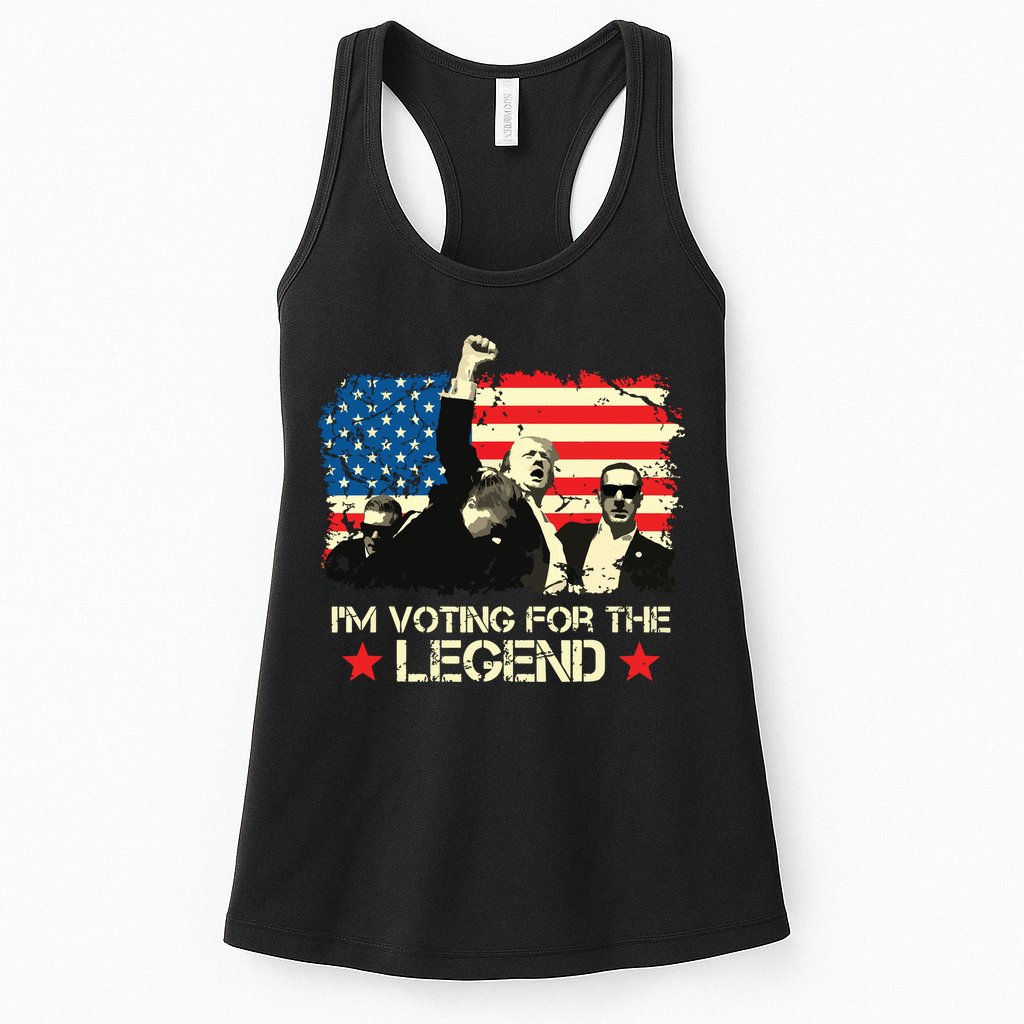 Im Voting For The Legend Trump American Flag Pennsylvania Womens Tank Top