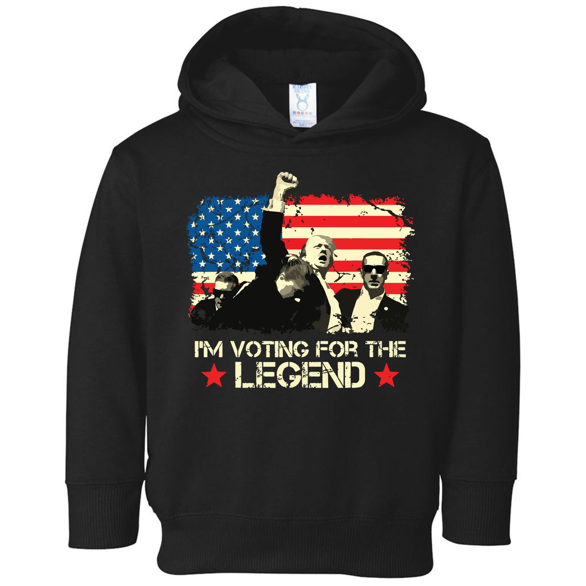 Im Voting For The Legend Trump American Flag Pennsylvania Toddler Hoodie
