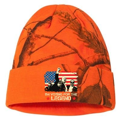 Im Voting For The Legend Trump American Flag Pennsylvania Kati Licensed 12" Camo Beanie