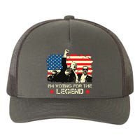 Im Voting For The Legend Trump American Flag Pennsylvania Yupoong Adult 5-Panel Trucker Hat