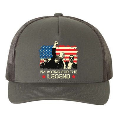 Im Voting For The Legend Trump American Flag Pennsylvania Yupoong Adult 5-Panel Trucker Hat