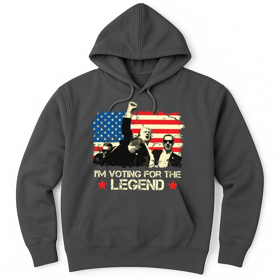 Im Voting For The Legend Trump American Flag Pennsylvania Hoodie