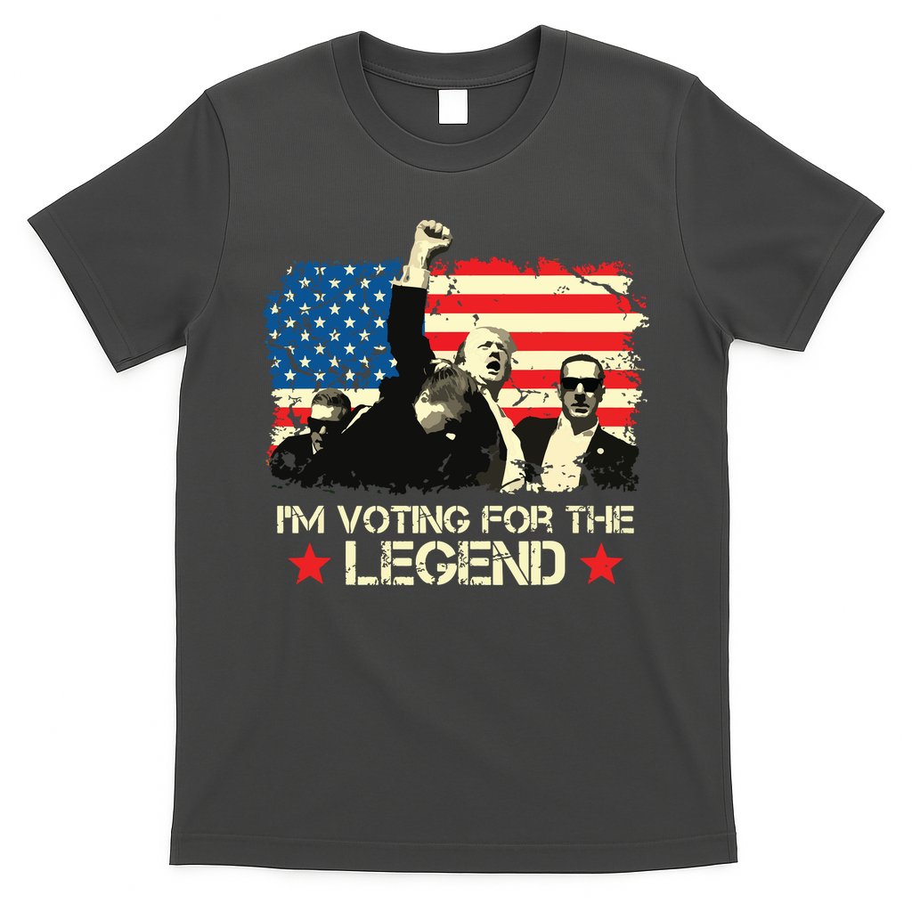 Im Voting For The Legend Trump American Flag Pennsylvania T-Shirt