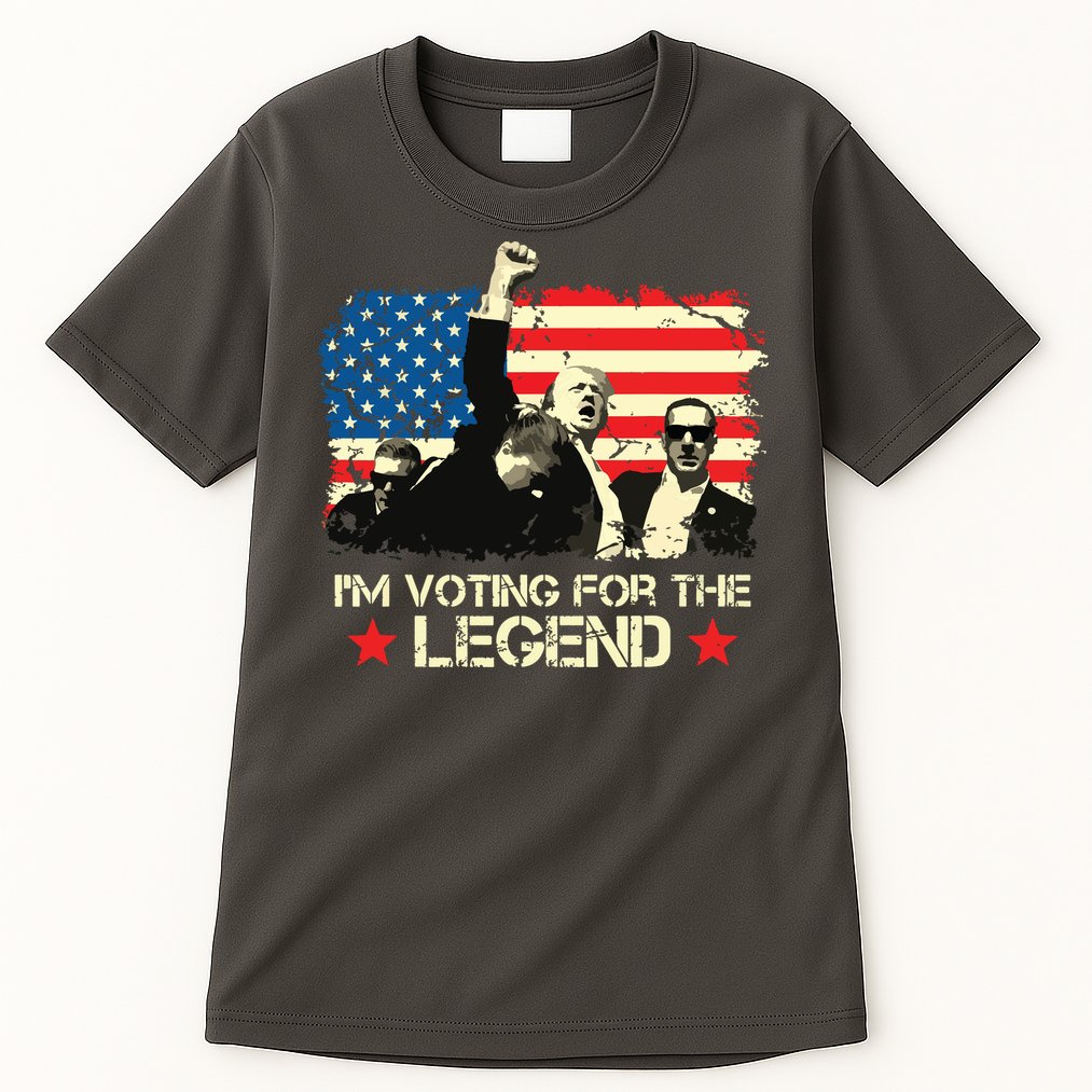 Im Voting For The Legend Trump American Flag Pennsylvania Tall T-Shirt
