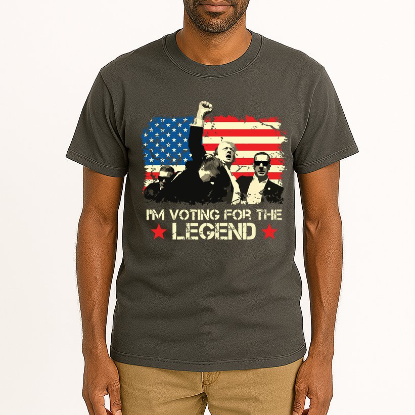 Im Voting For The Legend Trump American Flag Pennsylvania Tall T-Shirt