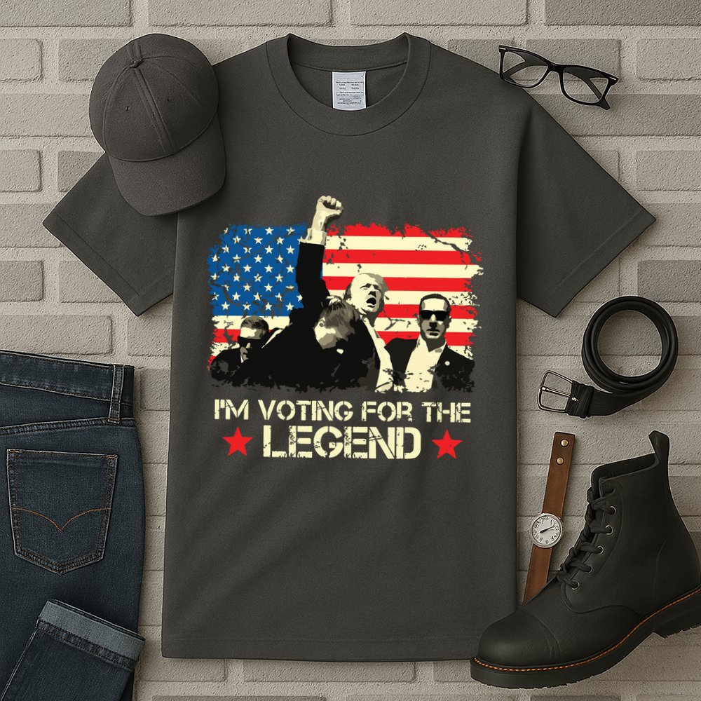 Im Voting For The Legend Trump American Flag Pennsylvania Tall T-Shirt